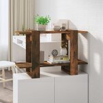 vidaXL Bibliothèque/Séparateur de pièce Chêne fumé 80x30x51 cm