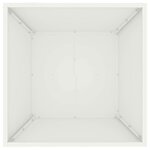 vidaXL Pot de jardin en forme de bol 5 Pièces Blanc 50 x 50 x 15 cm Acier