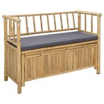 vidaXL Banc de Rangement de Jardin 110 x 47 x 80 cm Bambou Naturel