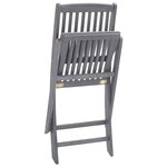 vidaXL Chaises pliables d'extérieur lot de 6 et coussins Bois d'acacia
