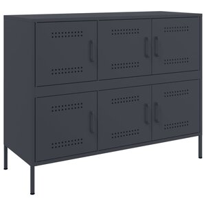 vidaXL Buffet anthracite 100 5x39x79 cm acier