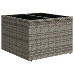 vidaXL Salon de jardin 8 Pièces avec coussins gris résine tressée