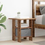 vidaXL Table de chevet 2 pc Bois ancien 41 x 40 x 45 cm