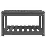 vidaXL Table de jardin gris 82 5x50 5x45 cm bois massif de pin