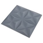 vidaXL Panneaux muraux 3D 48 Pièces 50x50 cm gris origami 12 m²