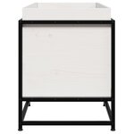 vidaXL Jardinière blanc 80x40x50 cm bois de pin massif