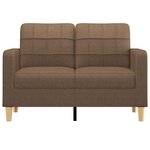 vidaXL Canapé à 2 places Marron 120 cm Tissu