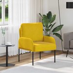 vidaXL Canapés avec coussin 55cm Jaune Contreplaqué