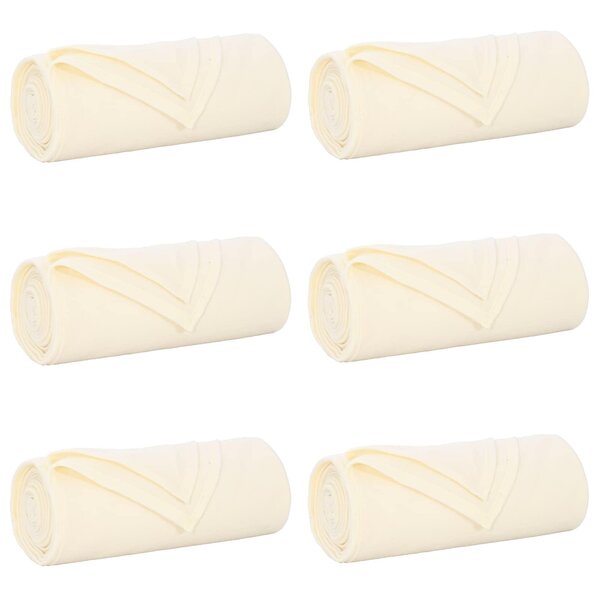 vidaXL Couvertures à jeter 6 Pièces Crème 170 x 130 cm Toison