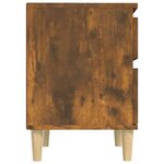 vidaXL Table de chevet Chêne fumé 40x35x50 cm