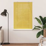 vidaXL Stores et Rideaux de fenêtre Autre Jaune Bambou