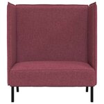 vidaXL Canapé à Haut Dossier Rouge bordeaux 109 x 56 x 121 cm tissu