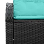 vidaXL Canapé de jardin Noir 124 x 62 x 85cm polyrotin