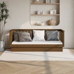 vidaXL Lit de jour sans matelas marron miel 90x190 cm bois pin massif