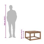 vidaXL Table palette de jardin Marron 60x60x36 5 cm Pin imprégné