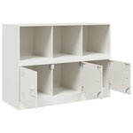 vidaXL Buffet blanc 99x39x73 cm acier