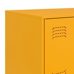 vidaXL Buffet jaune moutarde 67x39x73 cm acier