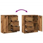 vidaXL Buffet vieux bois 60x30x70 cm bois d'ingénierie
