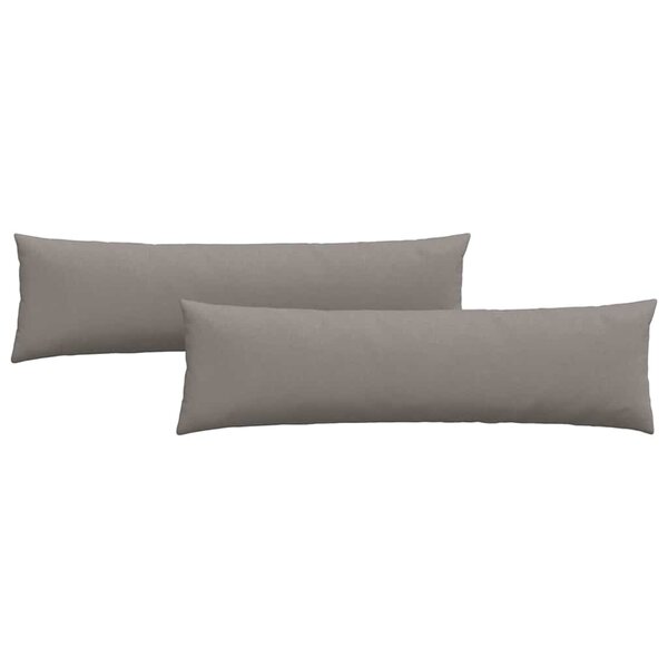 vidaXL Coussins de canapé 2 Pièces Taupe 145 x 40 cm tissu