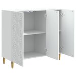 vidaXL Buffet Blanc 89 x 34 5 x 80 cm Bois d'ingénierie
