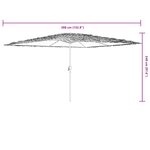 vidaXL Parasol de jardin avec mât en acier vert 388x388x248 cm