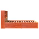 vidaXL Cadre de lit sans matelas cire marron 120x200cm bois pin massif