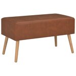 vidaXL Table basse Marron 80x40x46 cm Similicuir