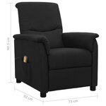 Vidaxl fauteuil de massage noir tissu