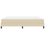 vidaXL Lit à ressorts avec matelas Crème 180 x 200 cm tissu