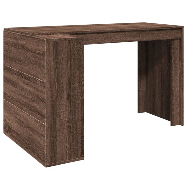vidaXL Bureau chêne marron 123 5x73 5x75 cm bois d'ingénierie