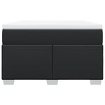 vidaXL Sommier à lattes de lit avec matelas noir 120x190 cm similicuir