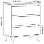 vidaXL Buffet chêne artisanal 60x35x70 cm bois d'ingénierie