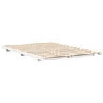 vidaXL Cadre de lit surélevé Blanc 140 x 220 cm Bois massif en pin