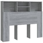 vidaXL Armoire de tête de lit Sonoma gris 120x19x103 5 cm
