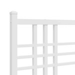 vidaXL Tête de lit de remplacement métal blanc 193 cm