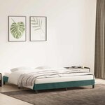 vidaXL Cadre de lit sans matelas vert foncé 200x210 cm velours