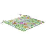 vidaXL Chaises de jardin empilables avec coussins 4 Pièces Teck solide