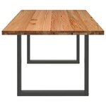 vidaXL Table à manger marron clair bois de chêne massif rectangulaire