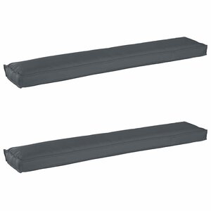 vidaXL Set de coussins de palette 2 Pièces Anthracite 200 x 40 x 8 cm