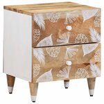 vidaXL Table de chevet 40x33 5x46 cm bois de manguier solide