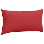 vidaXL Coussins de canapé 2 Pièces Rouge 80 x 40 cm tissu