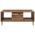 vidaXL Table basse Bois Ancien 90 x 50 x 26 5 cm Bois d'ingénierie