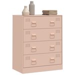 vidaXL Buffet rose 67x39x83 cm acier