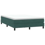 vidaXL Sommier à lattes de lit et matelas vert foncé 140x210cm velours