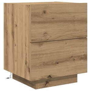vidaXL Cabinet de chevet avec tiroir chêne artisanal