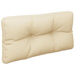 vidaXL Coussins de palette lot de 2 beige tissu