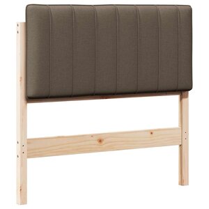 vidaXL Tête de lit capitonnée Marron et Taupe 90 cm Pin massif