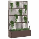 vidaXL Cache-pot de jardin Marron 105 x 30 x 170 cm Métal