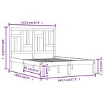 vidaXL Cadre de lit sans matelas blanc 140x190 cm bois de pin massif