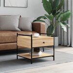 vidaXL Table basse chêne sonoma 50x50x50 cm bois d'ingénierie